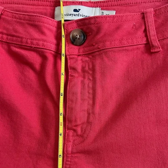 Vineyard Vines Mariner Wide Leg Cropped Trouser-Style Jean size 25 Red - Picture 10 of 12